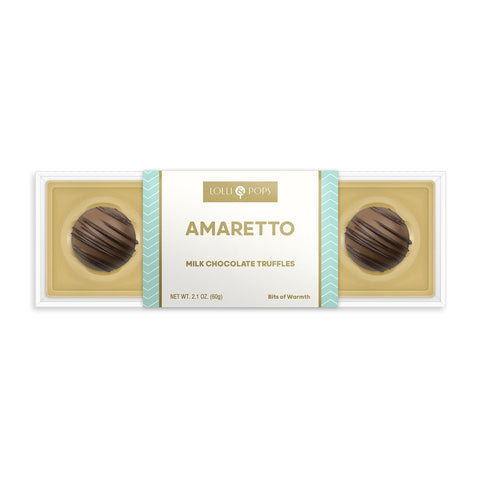 Lolli and Pops L&P Collection Amaretto Milk Chocolate Truffle 4 Piece