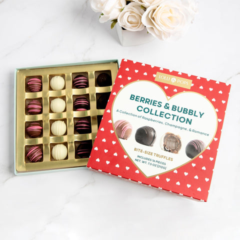 Lolli and Pops L&P Collection Berries & Bubbly 16 Piece Truffle Collection