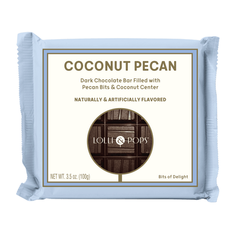 Lolli and Pops L&P Collection Coconut Pecan Chocolate Bar