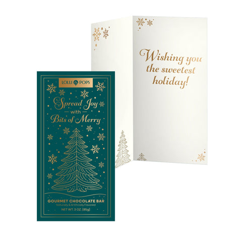 Lolli and Pops L&P Collection Holiday Greeting Card Chocolate Bar