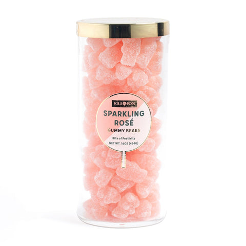 Lolli and Pops L&P Collection Sparkling Rosé Large Gummy Bears Tube