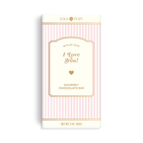 Lolli and Pops L&P Collection Valentines Greeting Card Chocolate Bar