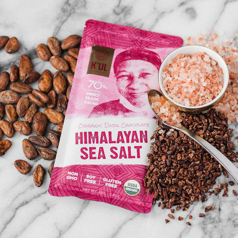 Lolli and Pops Premium K'UL Himalayan Sea Salt Dark Chocolate Bar