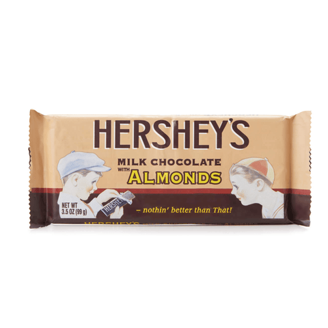 Lolli and Pops Retro Hershey Vintage Milk Chocolate Almond Bar