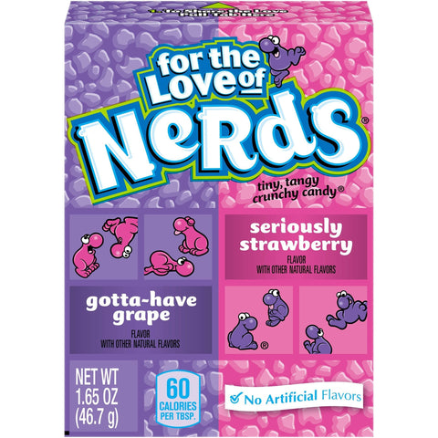 Lolli and Pops Retro Nerds Strawberry & Grape Box