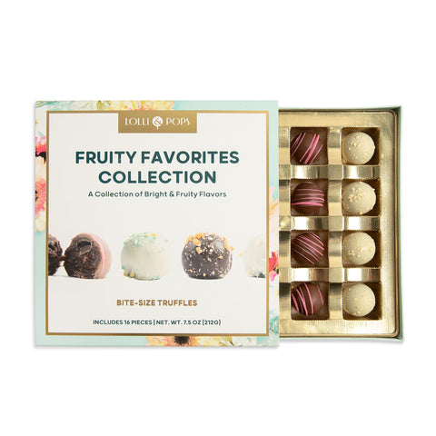 Lolli & Pops L&P Collection Floral Fruity Favorites 16 Piece Truffle Collection