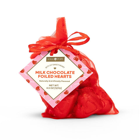 Lolli & Pops L&P Collection Milk Chocolate Foiled Hearts